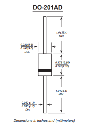 ショットキー障壁の整流器ダイオードSB340 SB360 SB3100 SB3150 SB315 SB3200 0